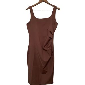 Dynamite Mauve Square Neck Sleeveless Ruched Bodycon Dress Size L